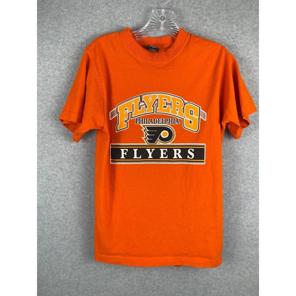Cotton Heritage Philadelphia Flyers NHL T Shirt Men's Size S Orange Hockey Tee
